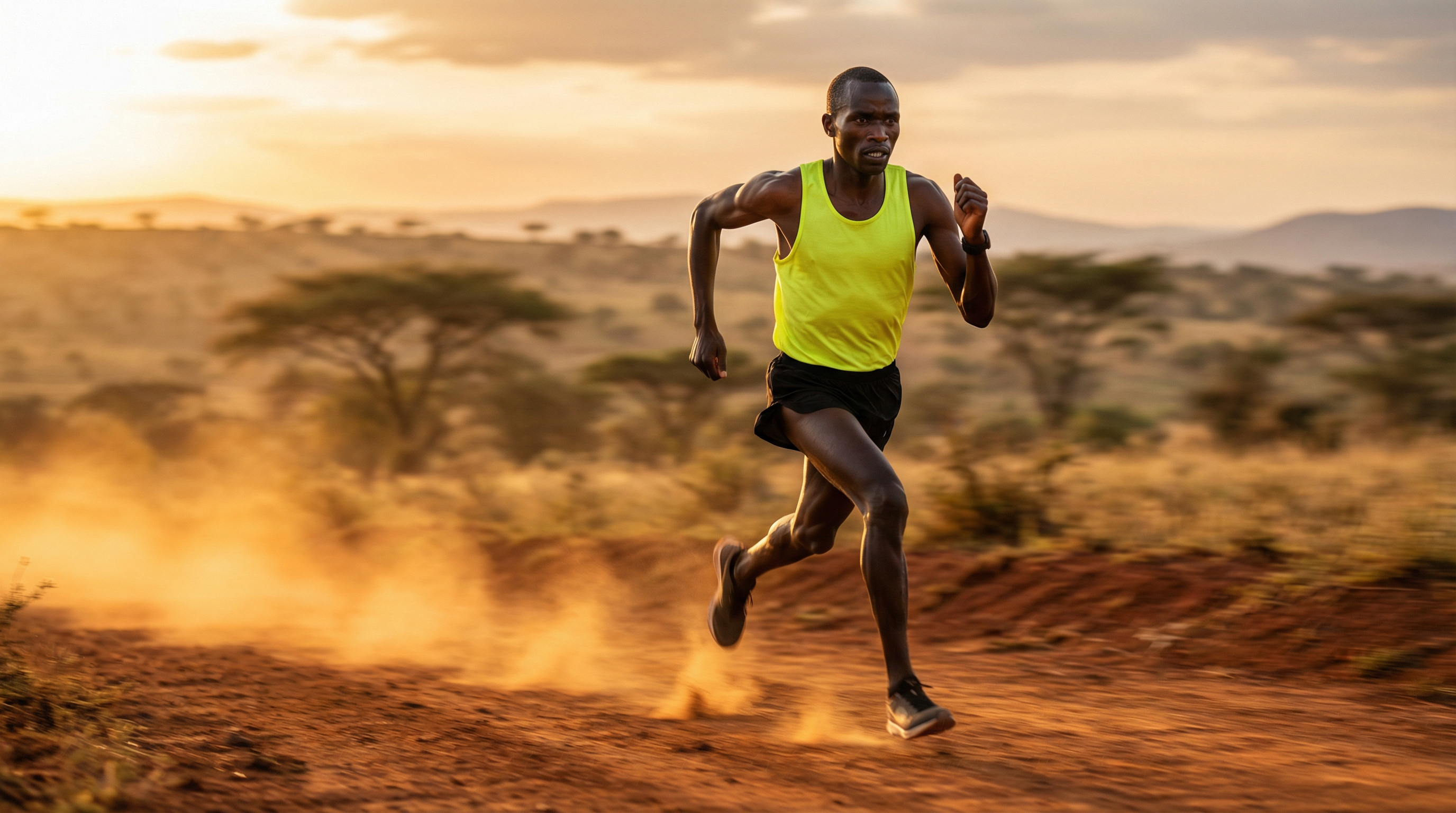 Cheptoo athlete sprinting on track