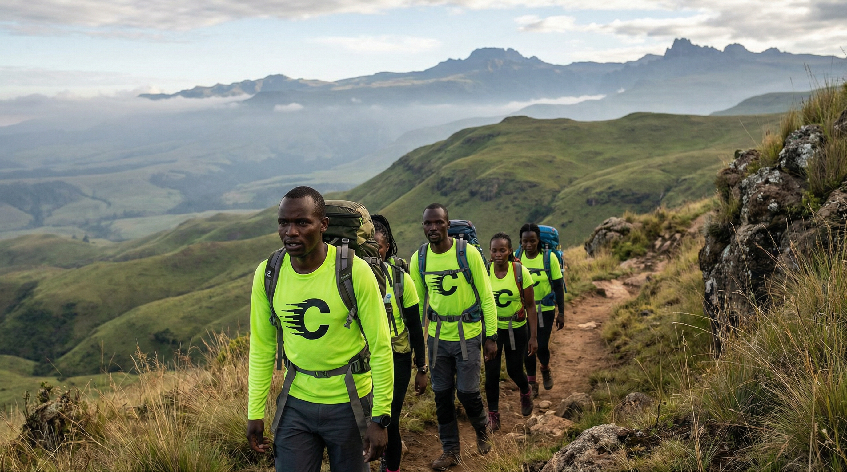 Hiking training in Kenya
